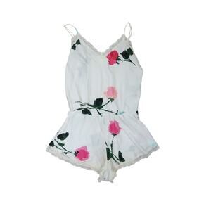 Floral Print Women's Sleepwear Romper